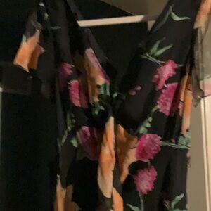 Beautiful Floral Black Dress